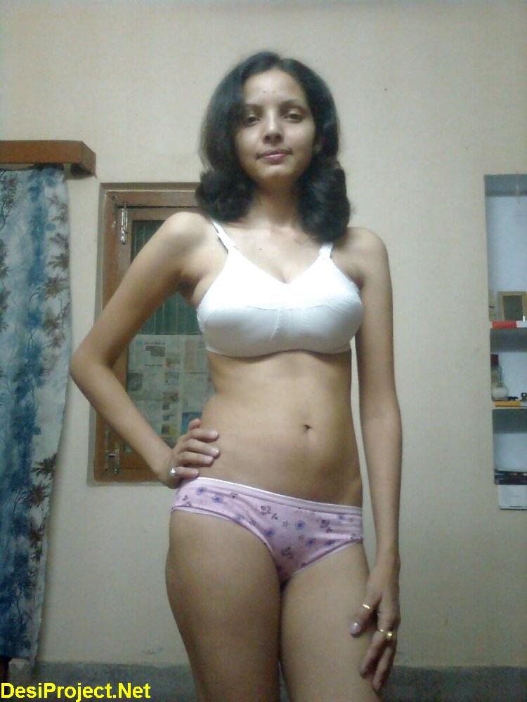 Naked indian girl in bra